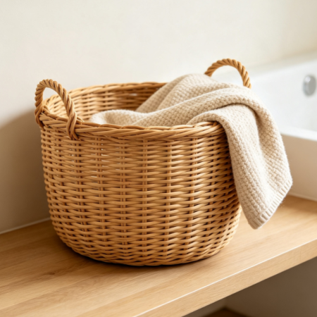 Woven Rattan Storage Basket